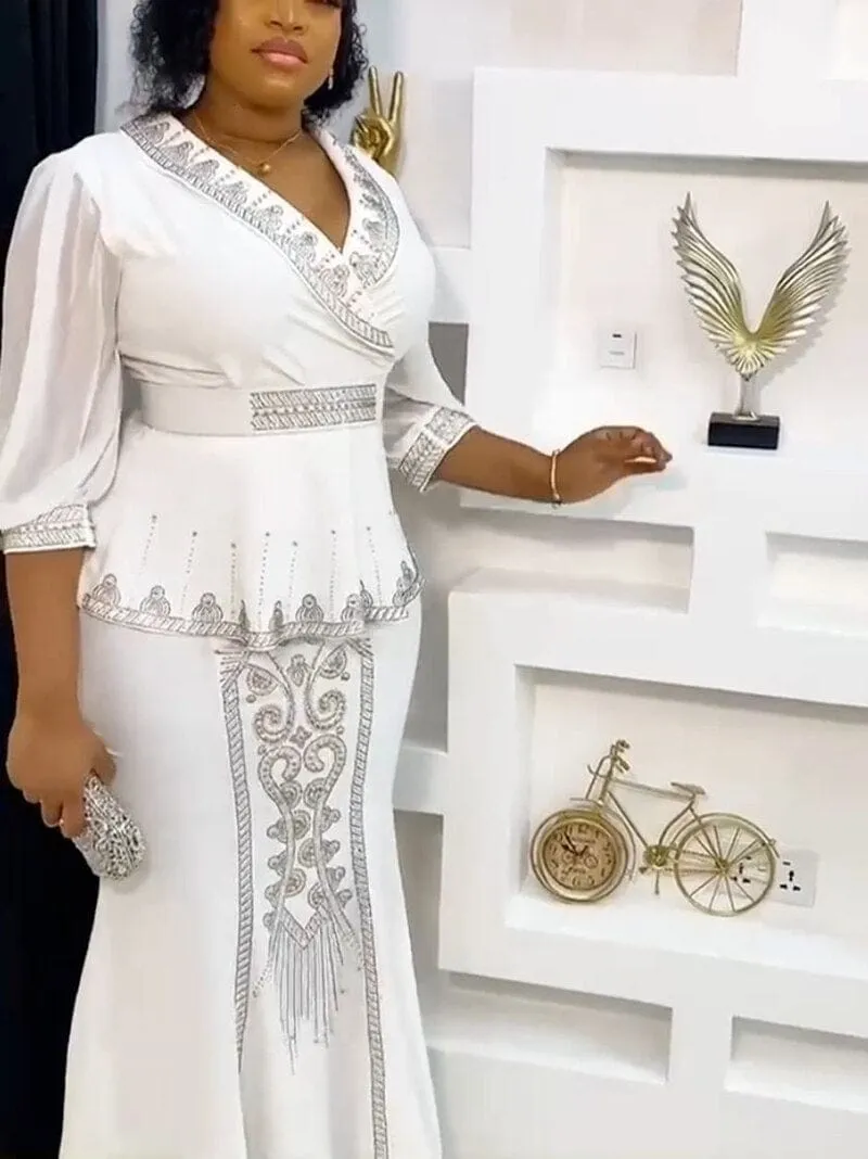 2 Pieces Set Africa Clothes Dashiki African Skirts And Top for Women