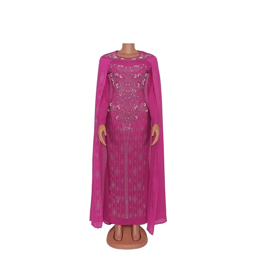 African Fashion Style Pencil Dress  Chiffon Female Long Dress