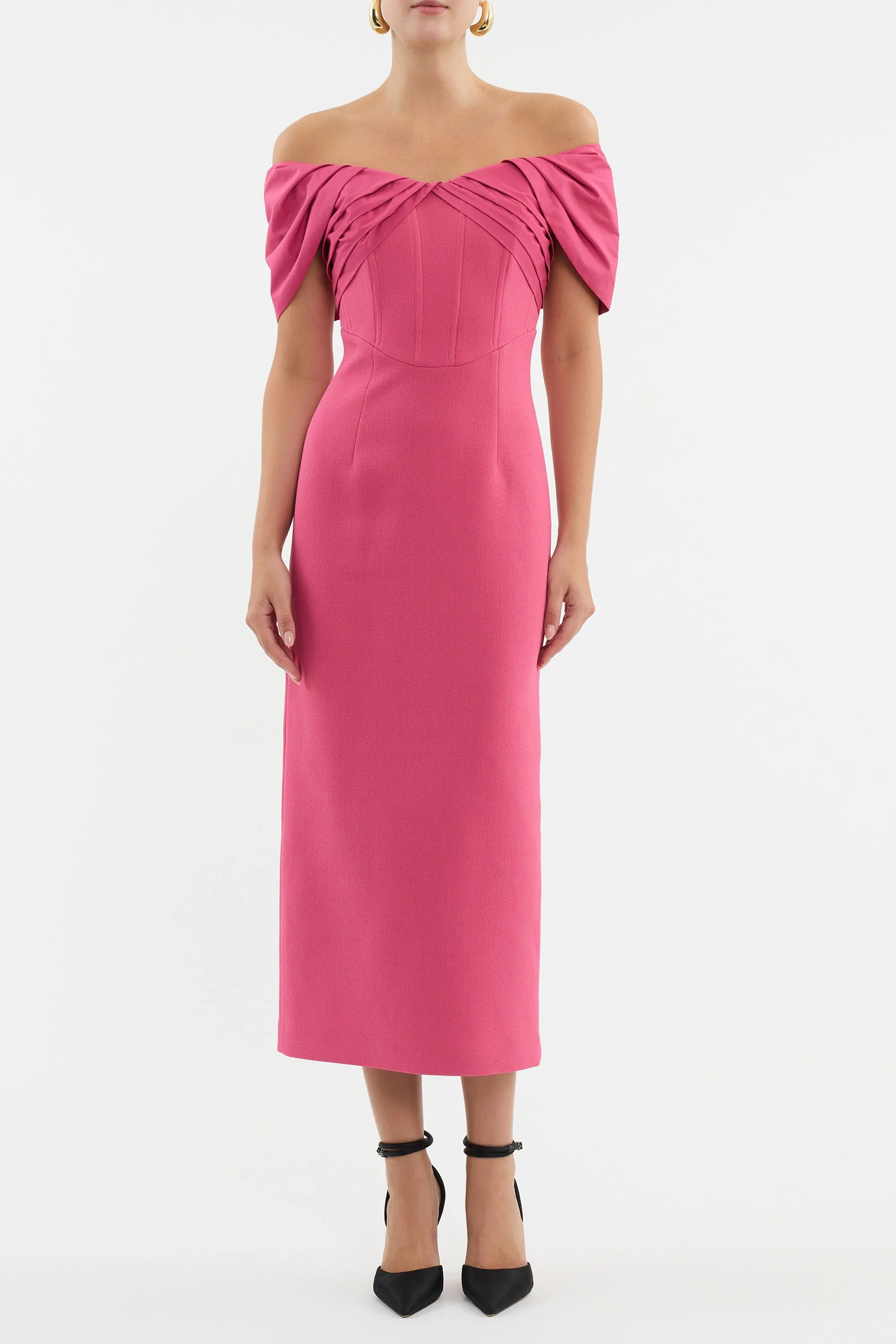 Anais Off Shoulder Midi Dress