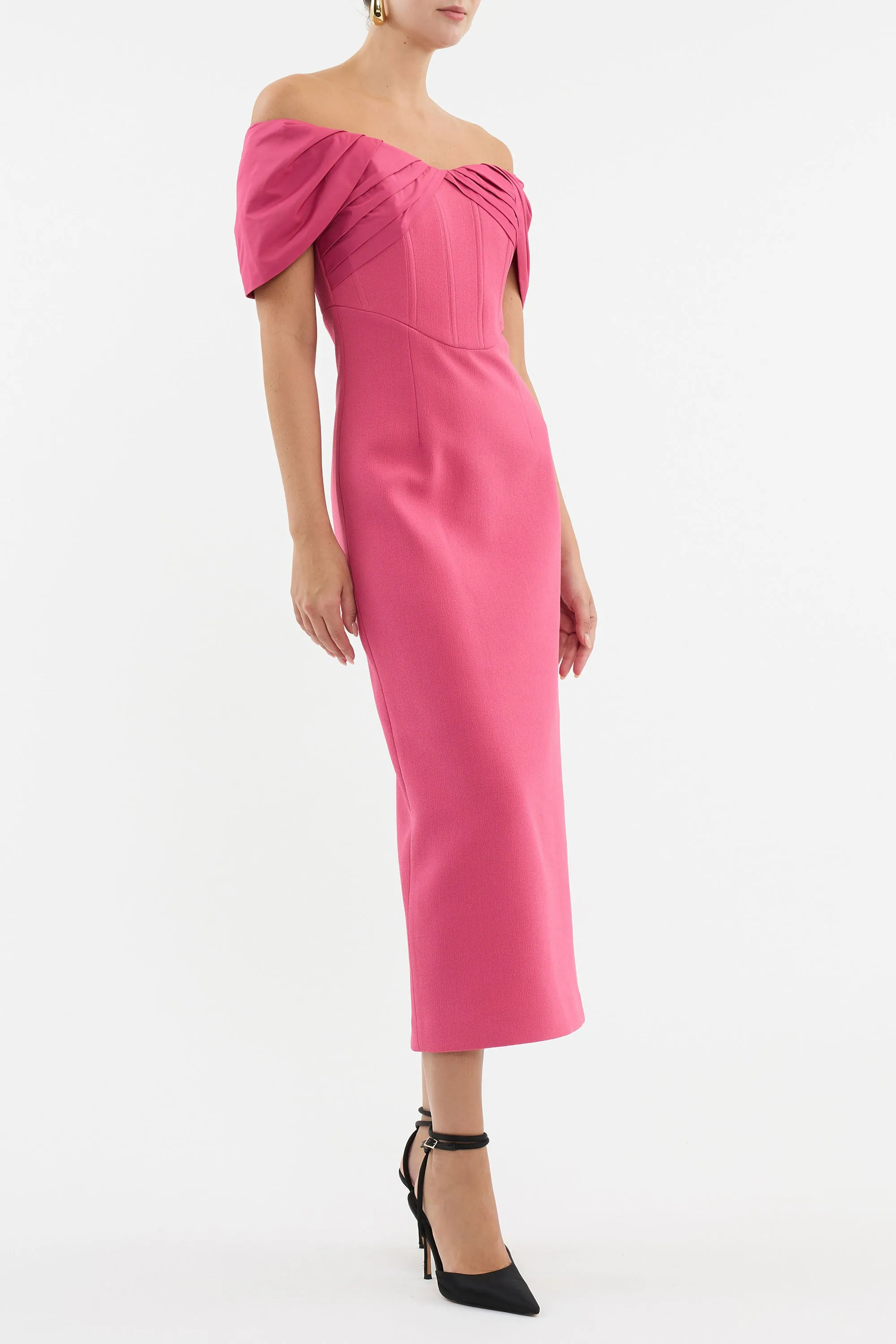 Anais Off Shoulder Midi Dress