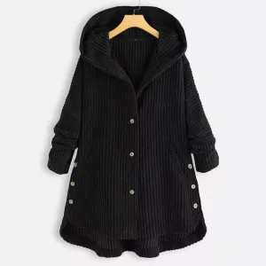 Aria™ - Comfortable Ribbed Hooded Coat