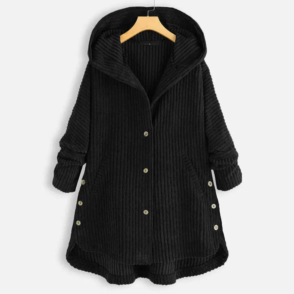 Aria™ - Comfortable Ribbed Hooded Coat