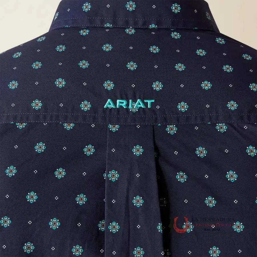 ARIAT CLASSIC FIT JACOBI LONG SLEEVE SHIRT NAVY - 4695