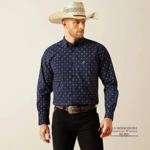 ARIAT CLASSIC FIT JACOBI LONG SLEEVE SHIRT NAVY - 4695