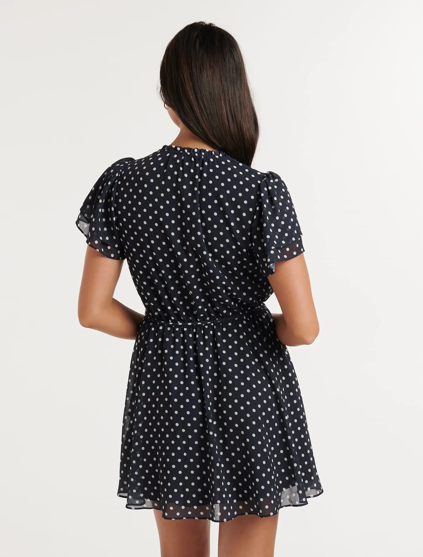 Bea Flutter Sleeve Mini Dress
