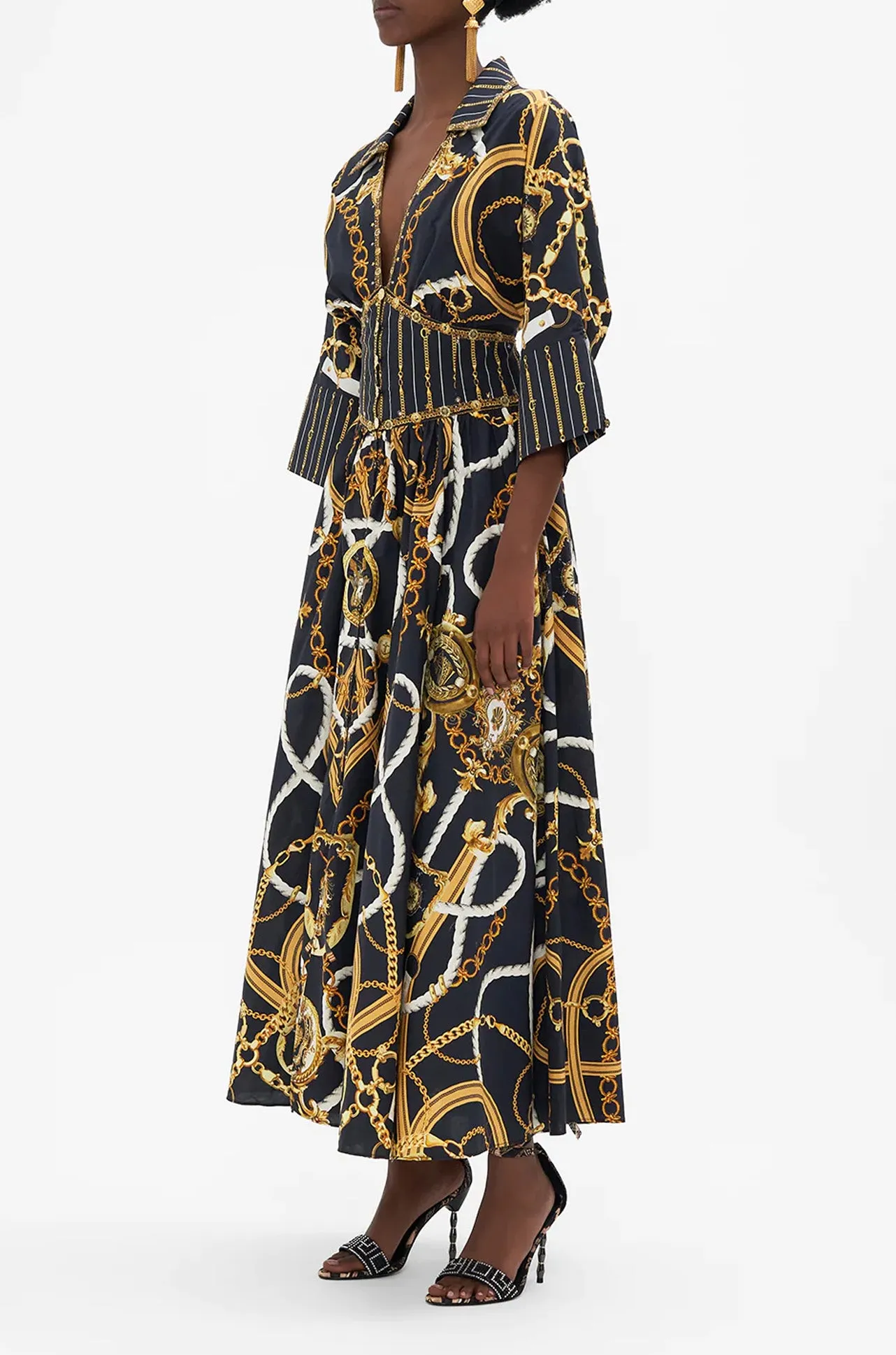Camilla - Coast To Coast Shaped Waistband Midi Dress