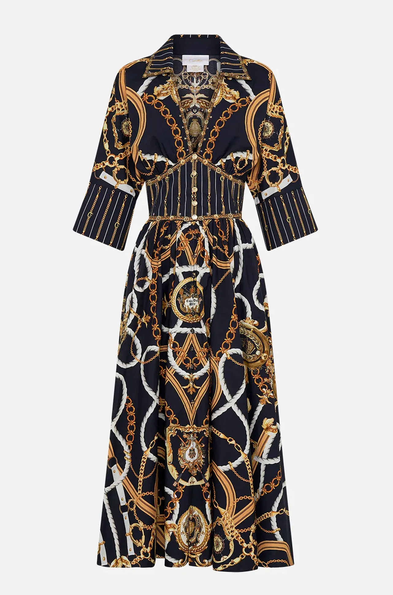 Camilla - Coast To Coast Shaped Waistband Midi Dress