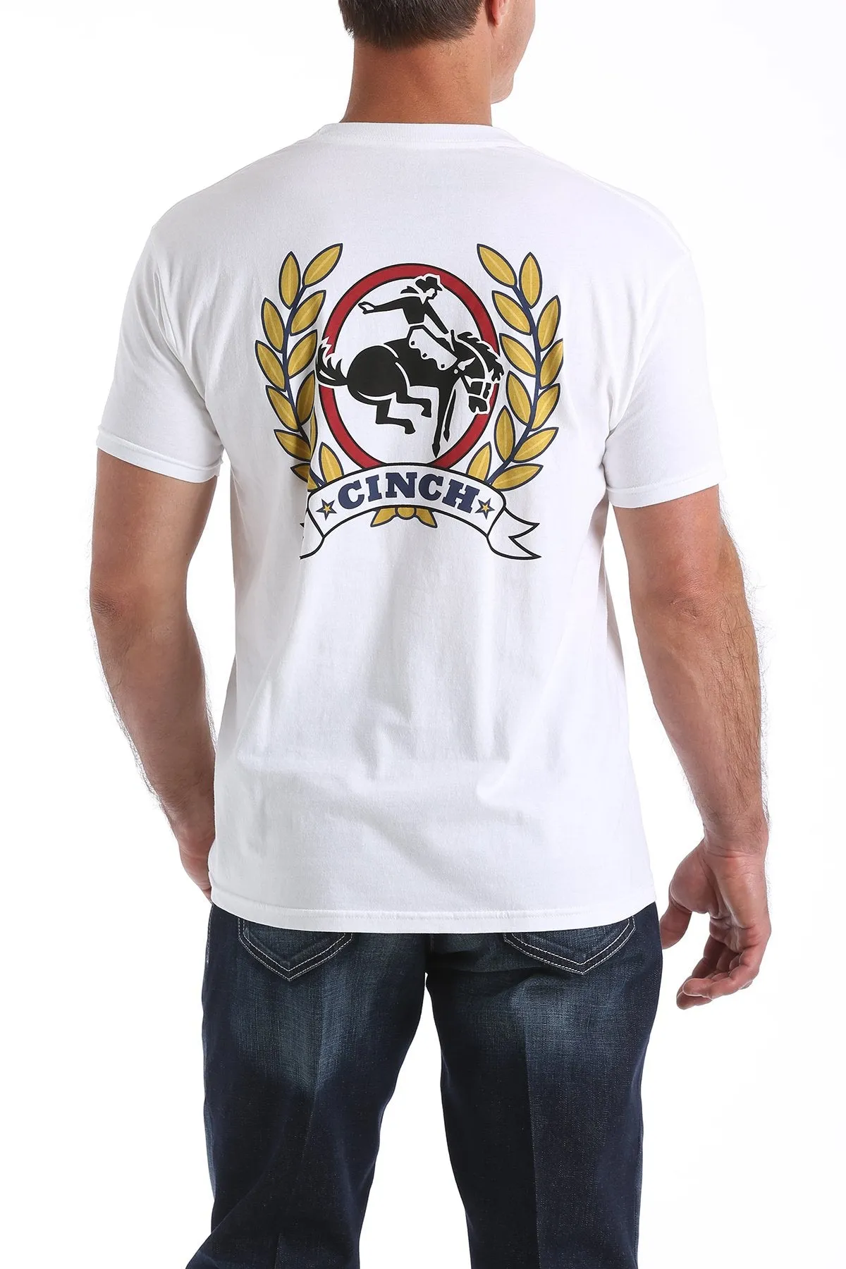 CINCH MEN'S CLASSIC LOGO TEE - WHITE STYLE MTT1690379