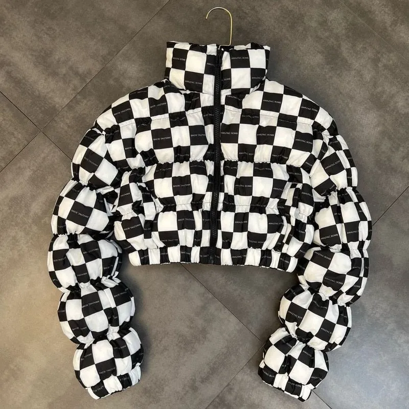 Cropped Bubble Puffer Jacket