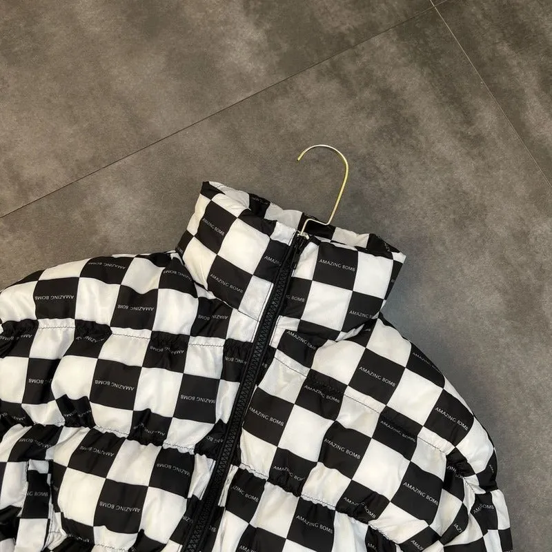 Cropped Bubble Puffer Jacket