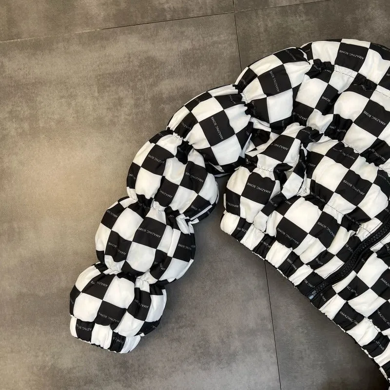 Cropped Bubble Puffer Jacket
