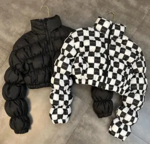 Cropped Bubble Puffer Jacket