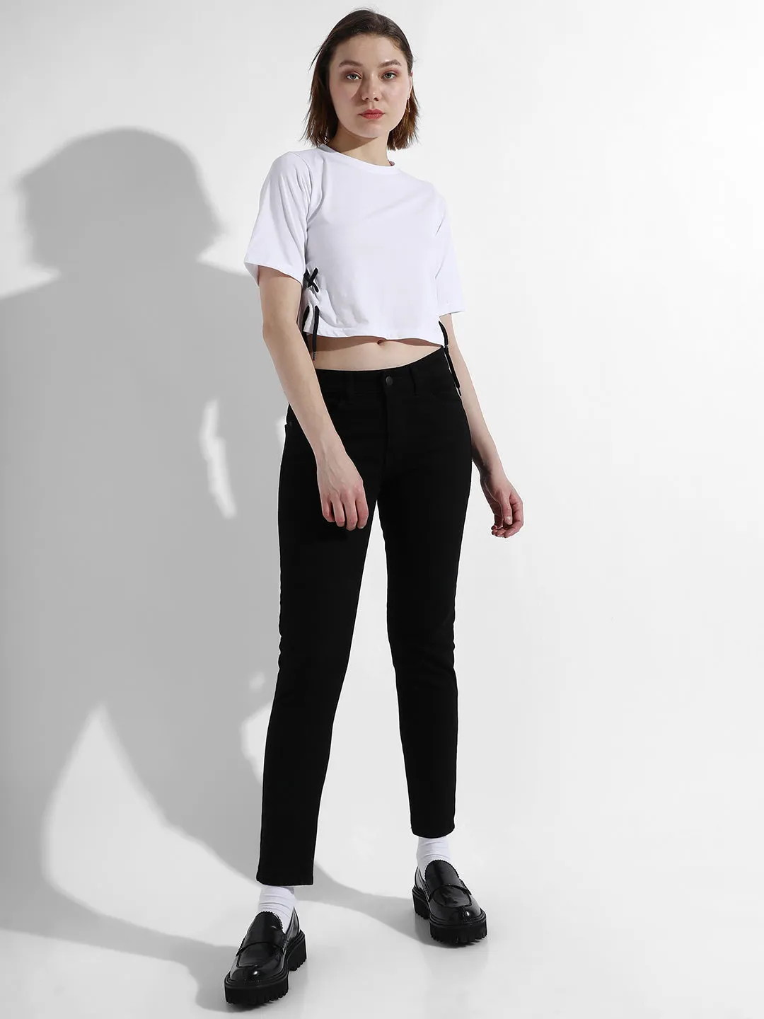 Cropped Top With Criss-Cross Detail