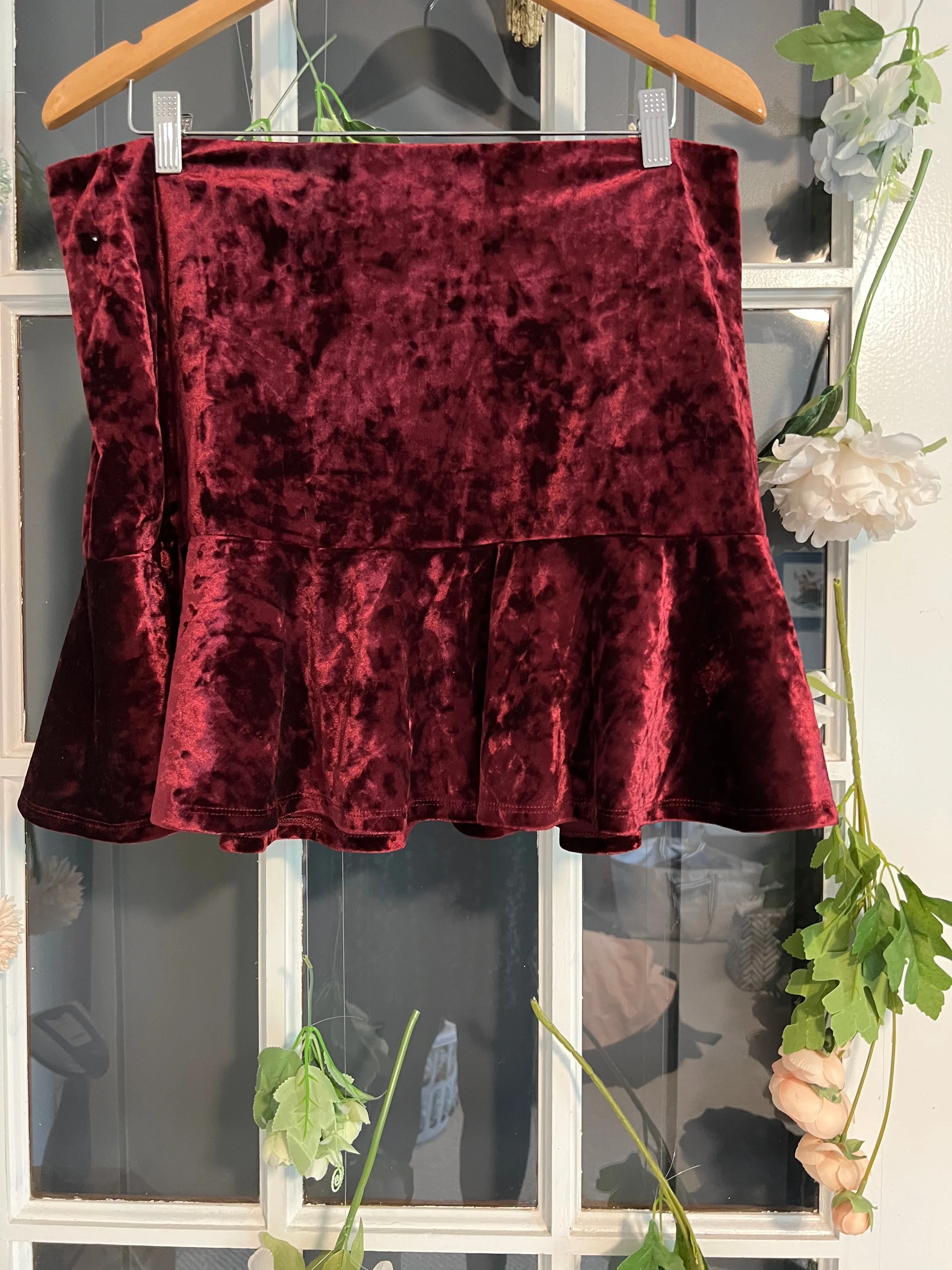 Crushed Velvet Skirt 1X