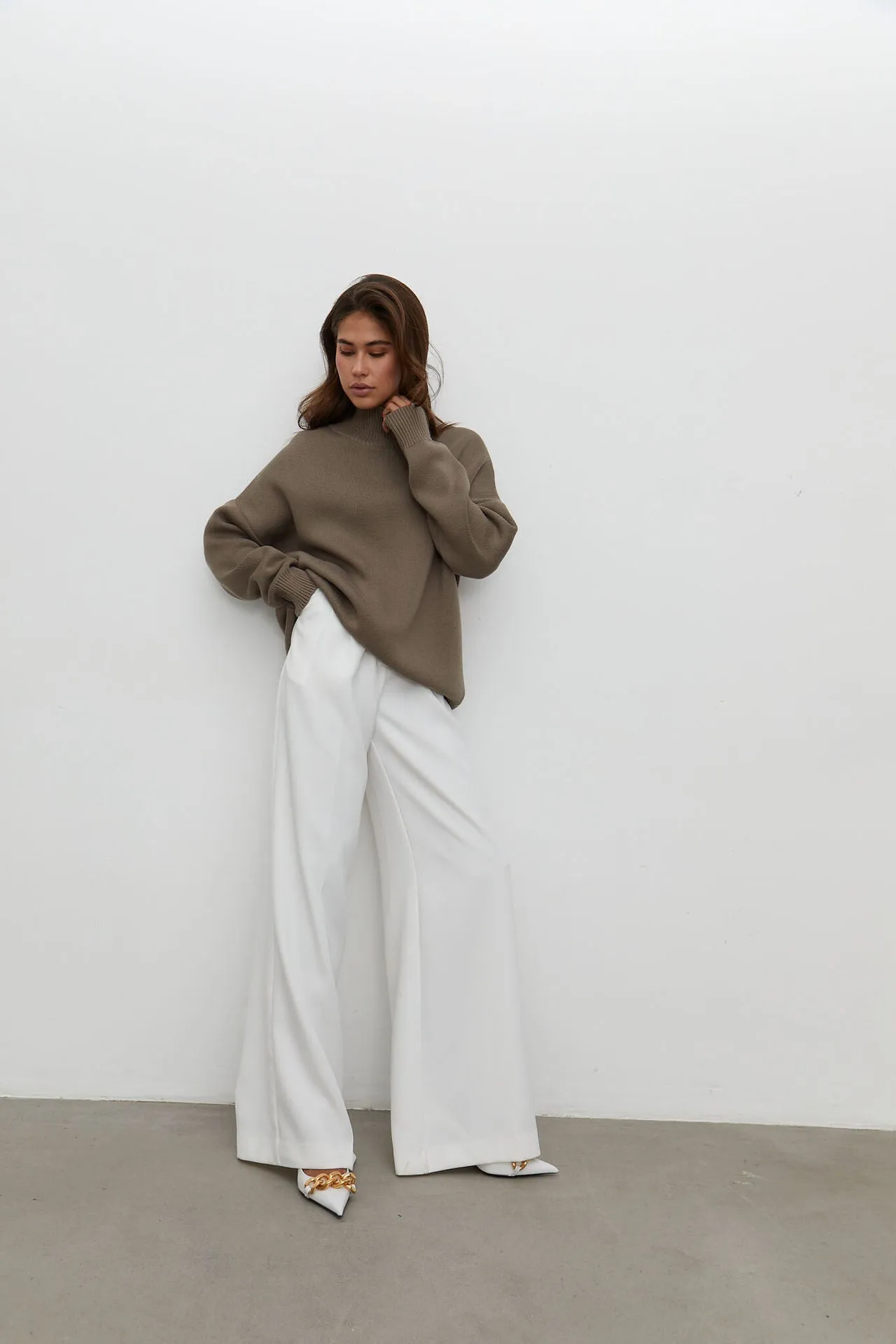 Dawn Women Turtleneck Oversized Casual Sweater