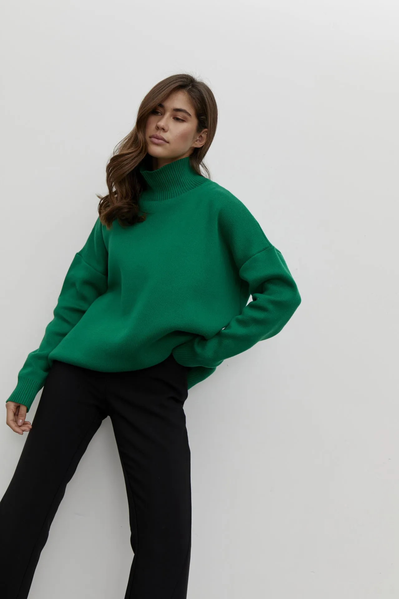 Dawn Women Turtleneck Oversized Casual Sweater