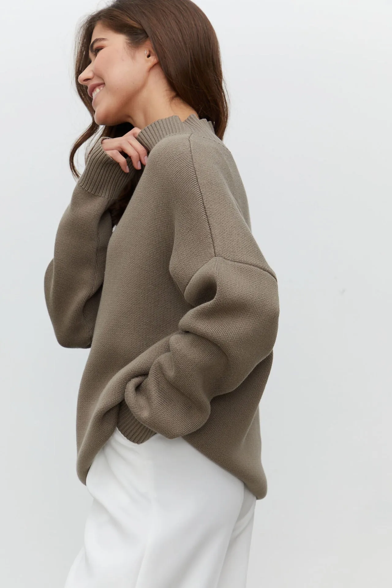 Dawn Women Turtleneck Oversized Casual Sweater