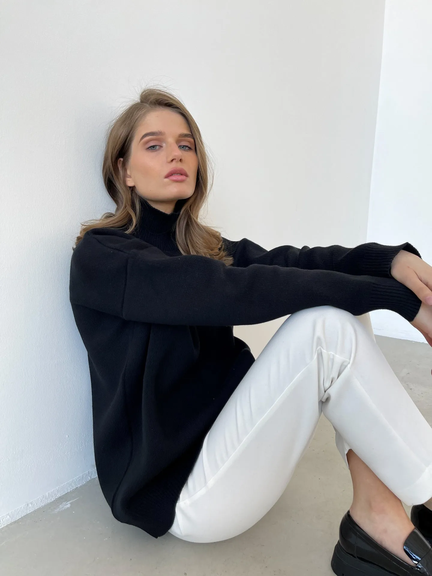 Dawn Women Turtleneck Oversized Casual Sweater