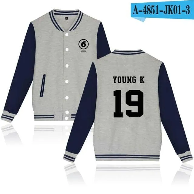 DAY6 kpop sport men women Baseball Jacket coats Jackets tops 4XL