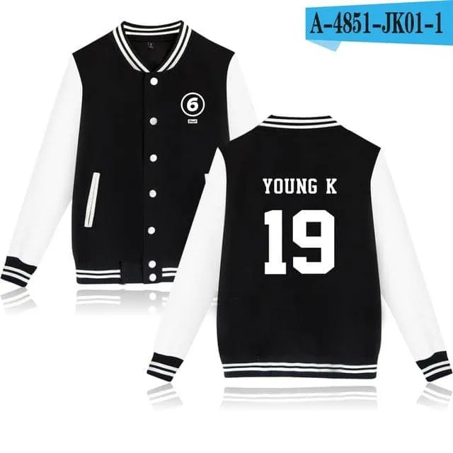 DAY6 kpop sport men women Baseball Jacket coats Jackets tops 4XL