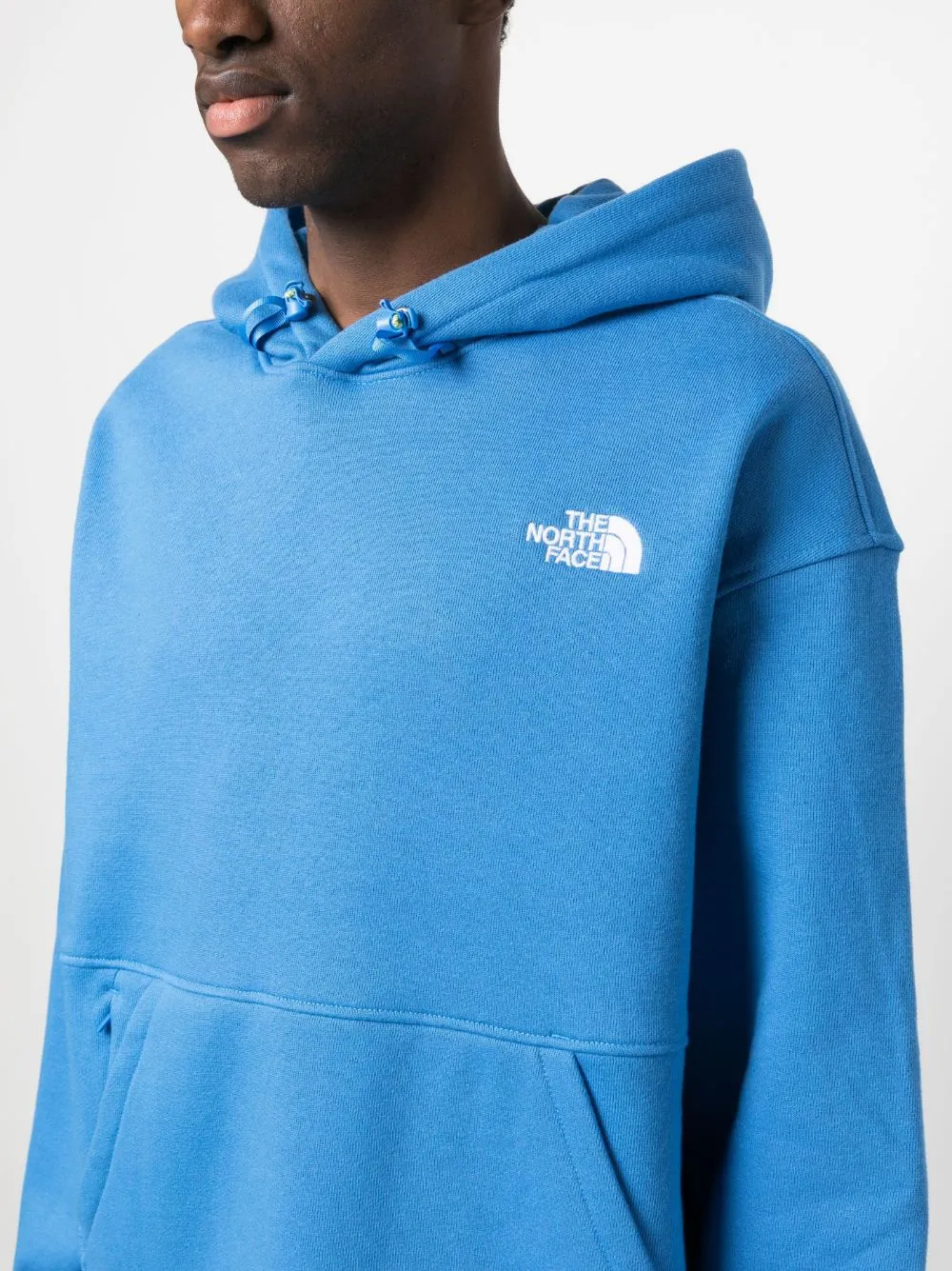 embroidered-logo long-sleeve hoodie