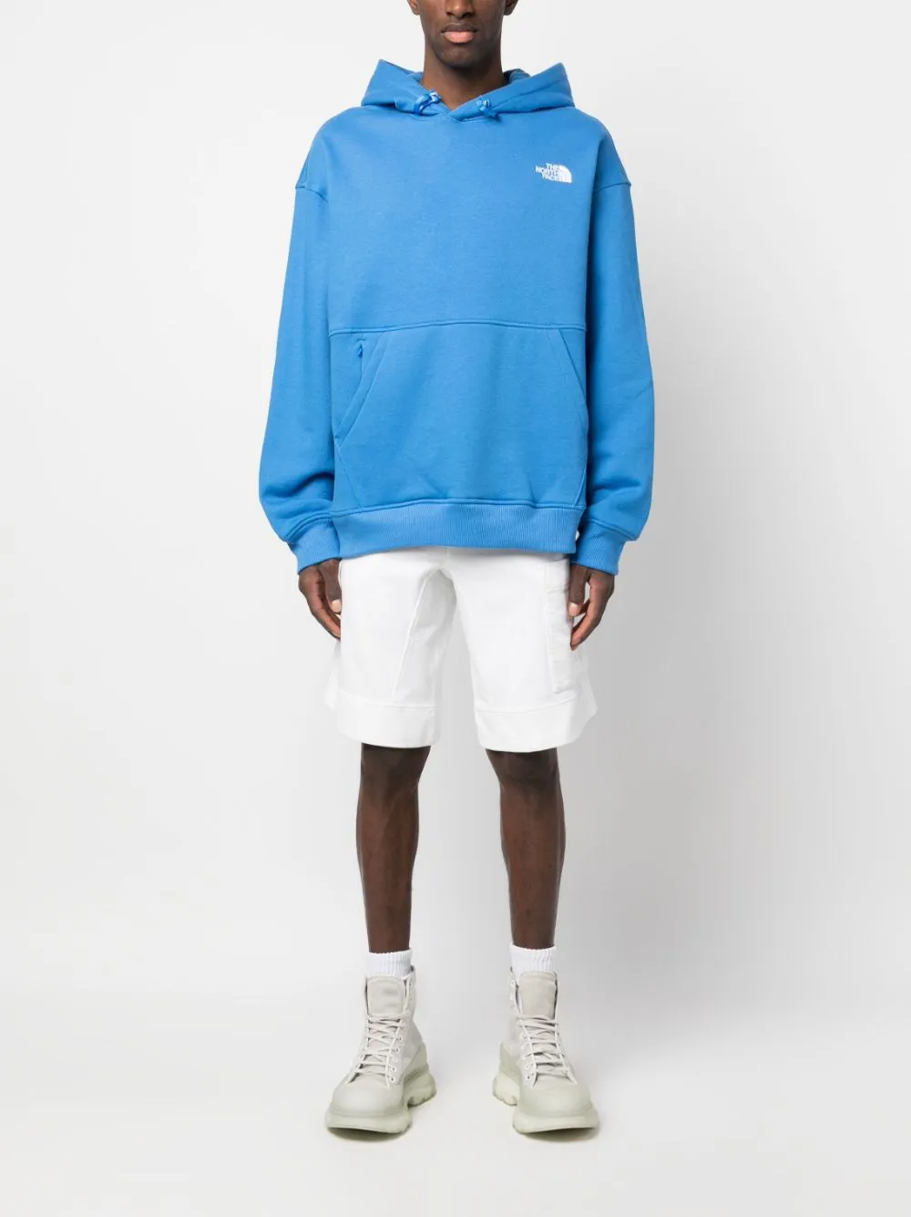 embroidered-logo long-sleeve hoodie