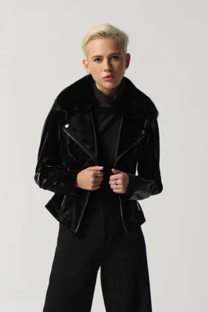 Faux-Leather Moto Jacket