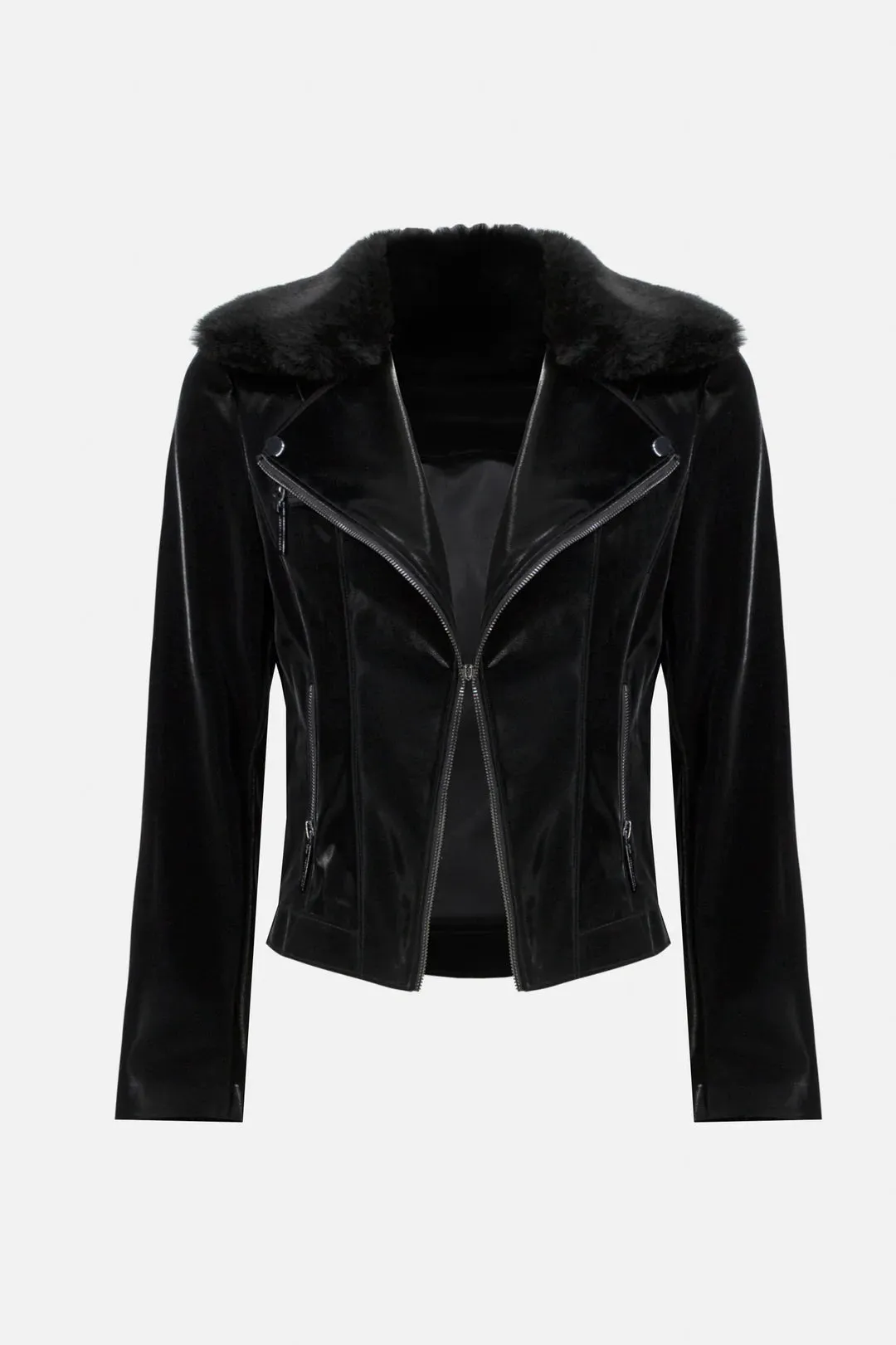 Faux-Leather Moto Jacket