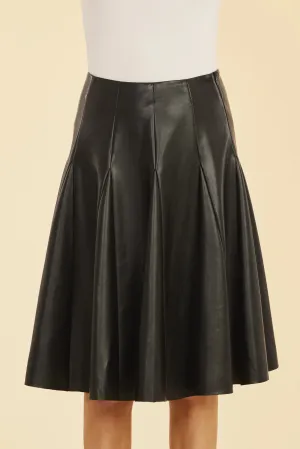 Faux Leather Skate Skirt