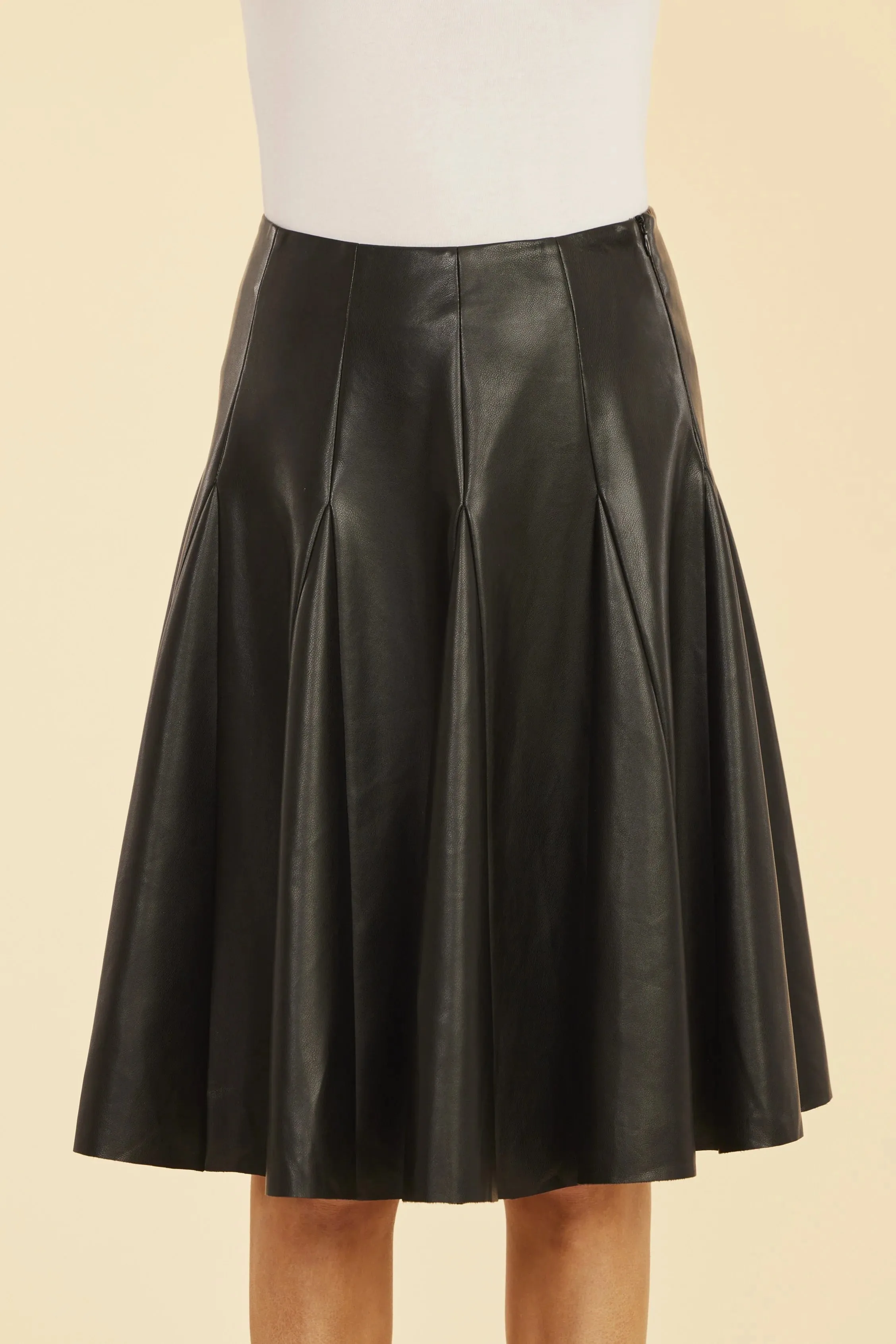 Faux Leather Skate Skirt