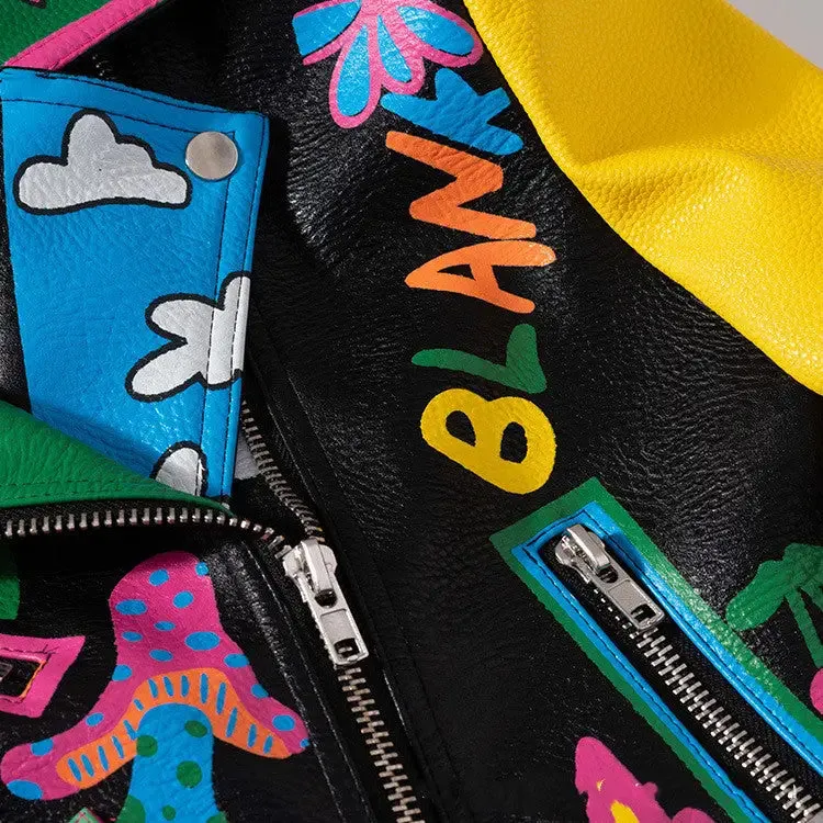 Fix My Head Motorcycle PU Leather Jacket