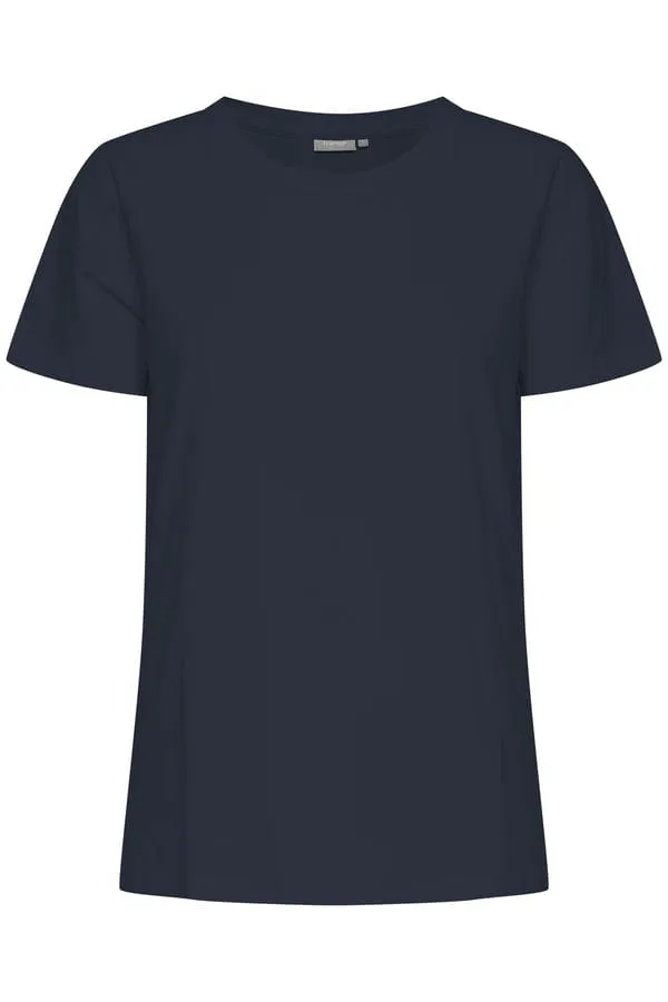 Fransa Cotton T-Shirt Navy