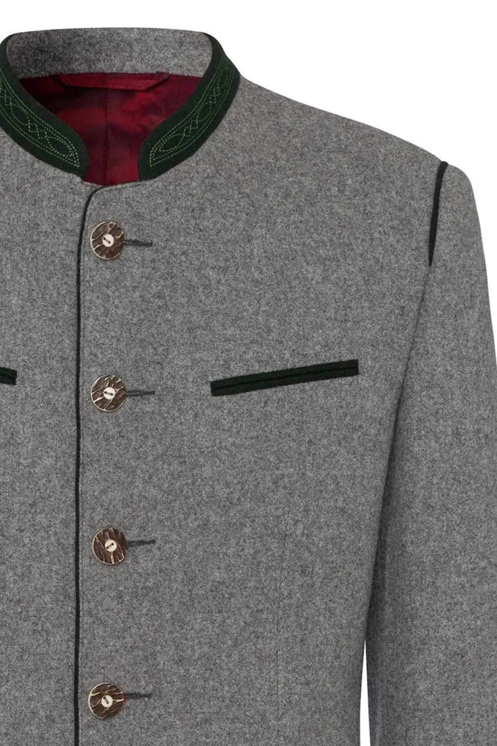 Grey German Bavarian Jacket Tyrol Loden Trachten Jacket German Bavarian Oktoberfest Jacket