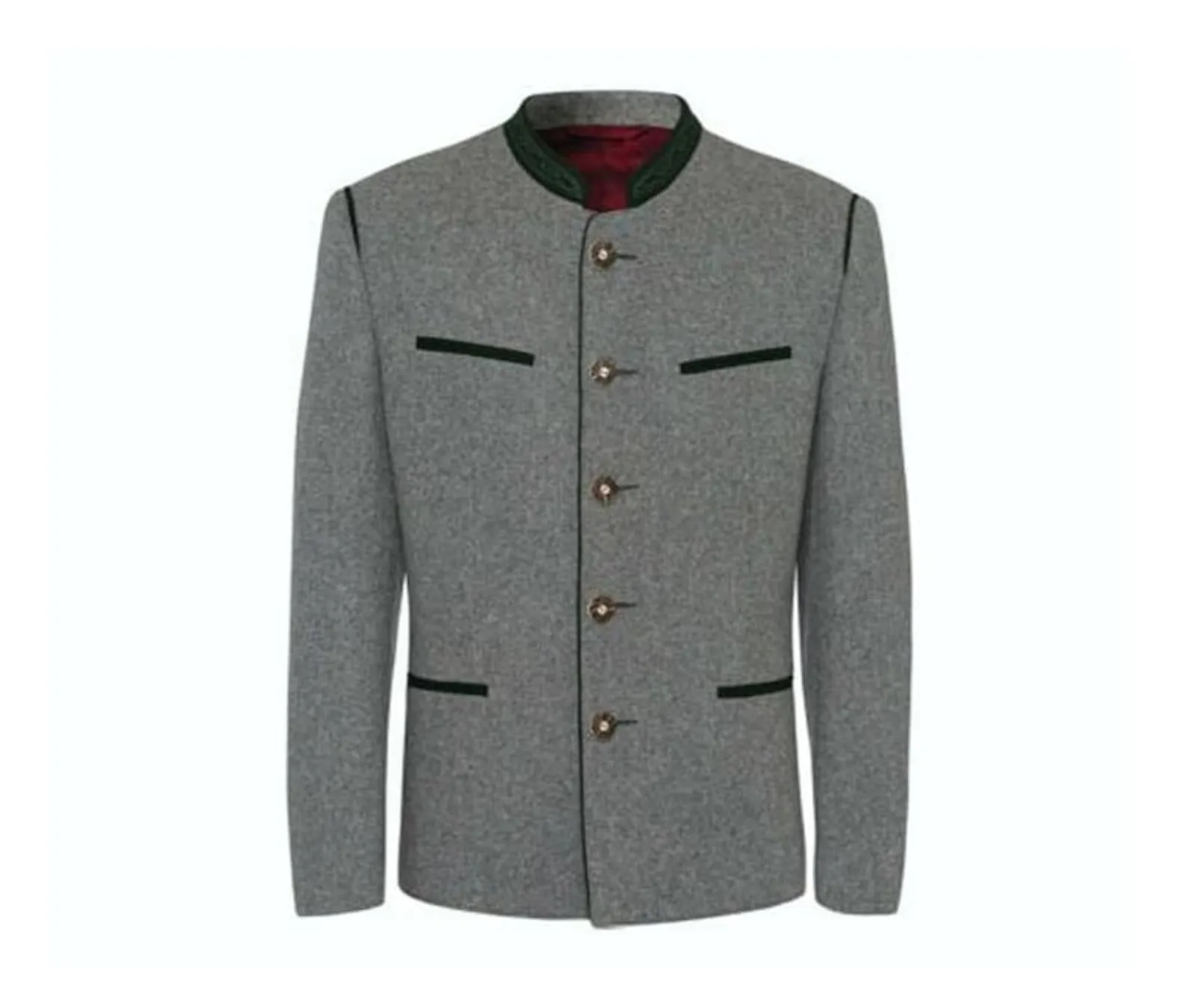 Grey German Bavarian Jacket Tyrol Loden Trachten Jacket German Bavarian Oktoberfest Jacket