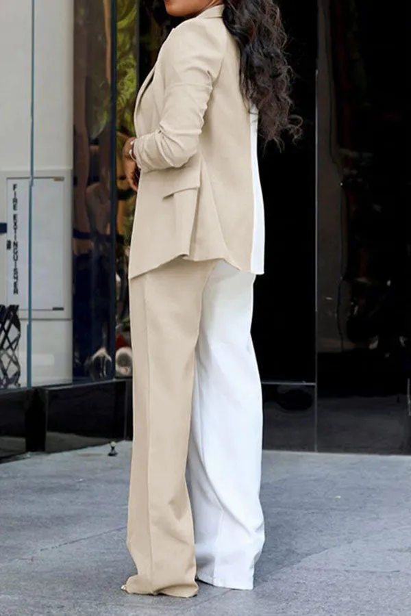 Hit Color Classic Pant Suit