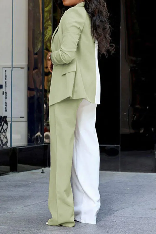 Hit Color Classic Pant Suit