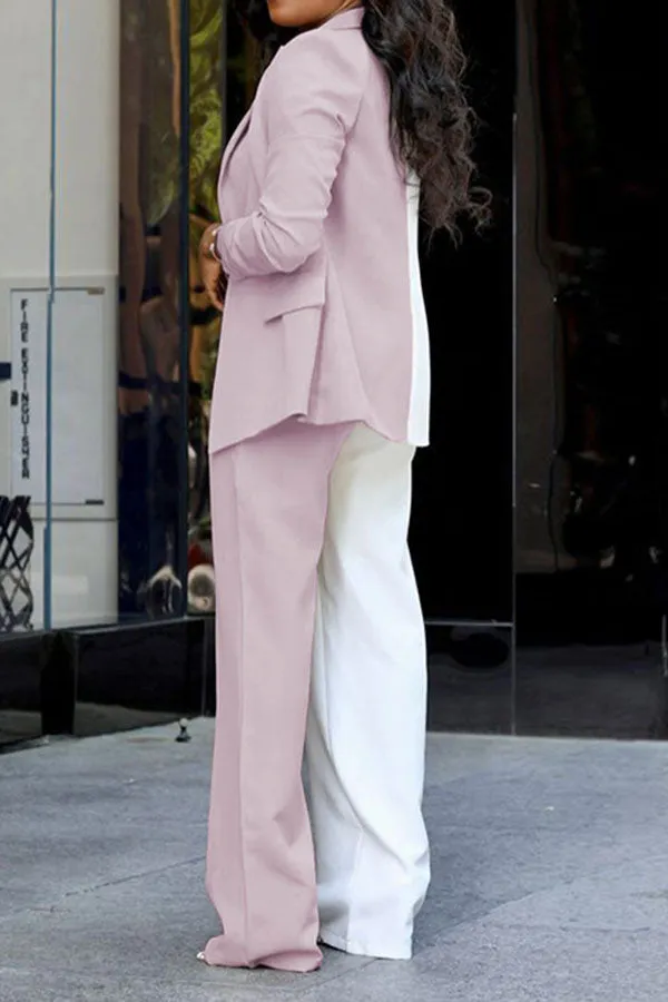 Hit Color Classic Pant Suit
