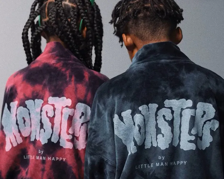 Jacket Zip Tie Dye Maroon Monsters