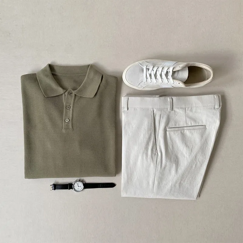 [Korean Style] 2 Color Cotton Polo Shirts