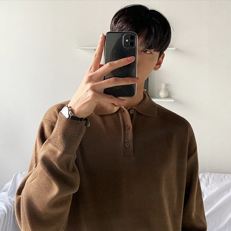 [Korean Style] 2 Color Cotton Polo Shirts