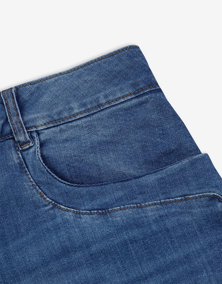 Ladies Jeans Skirt-Blue