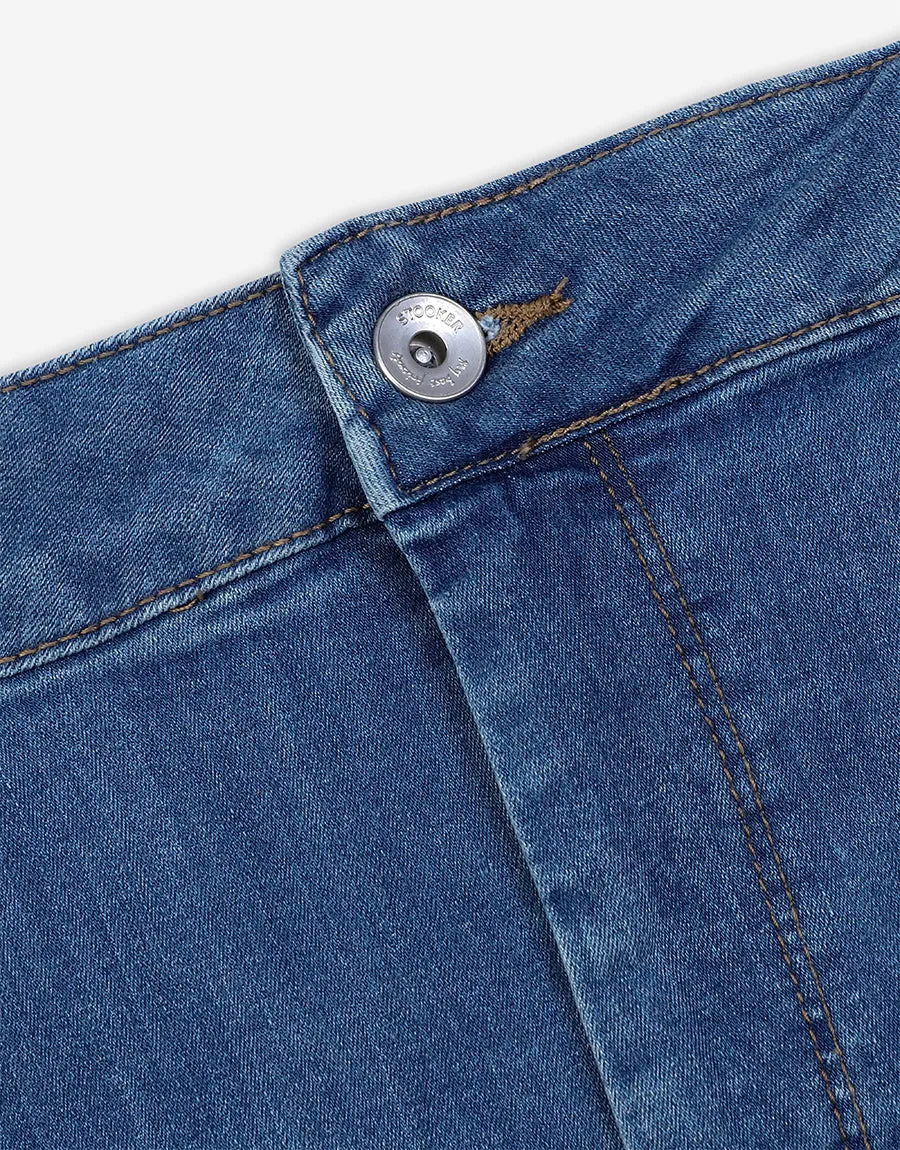 Ladies Jeans Skirt-Blue