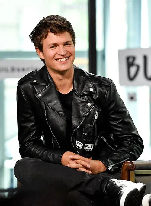 LEATHER JACKET WORN BY ANSEL ELGORT | ANSEL ELGORT LEATHER JACKET