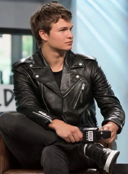 LEATHER JACKET WORN BY ANSEL ELGORT | ANSEL ELGORT LEATHER JACKET