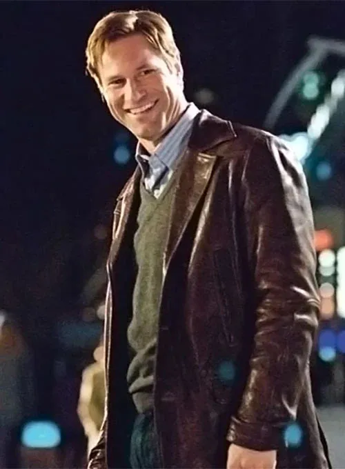 LEATHER TRENCH COAT WORN BY AARON ECKHART IN LOVE HAPPENS | AARON ECKHART LEATHER TRENCH COAT