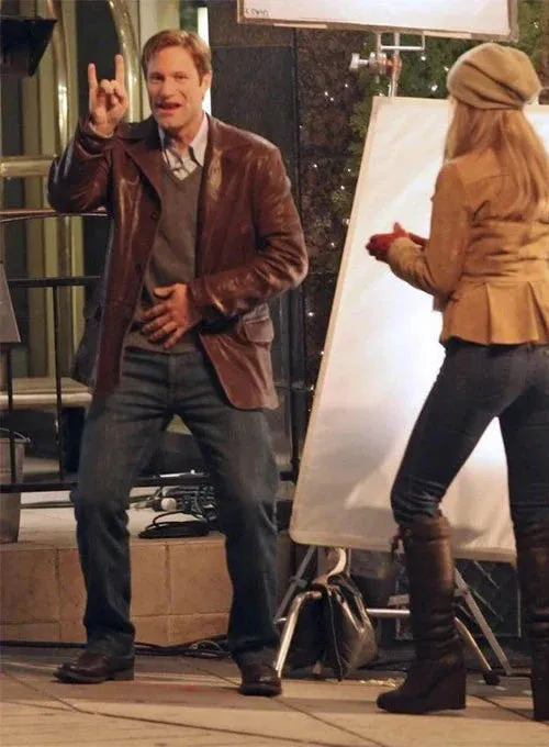 LEATHER TRENCH COAT WORN BY AARON ECKHART IN LOVE HAPPENS | AARON ECKHART LEATHER TRENCH COAT
