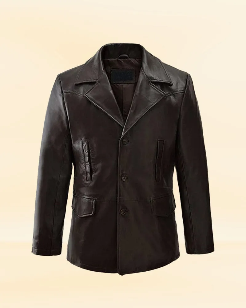 LEATHER TRENCH COAT WORN BY AARON ECKHART IN LOVE HAPPENS | AARON ECKHART LEATHER TRENCH COAT