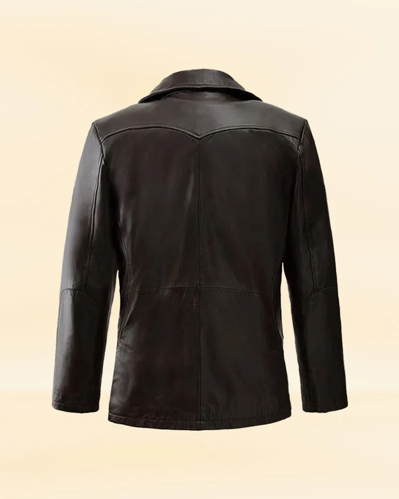 LEATHER TRENCH COAT WORN BY AARON ECKHART IN LOVE HAPPENS | AARON ECKHART LEATHER TRENCH COAT