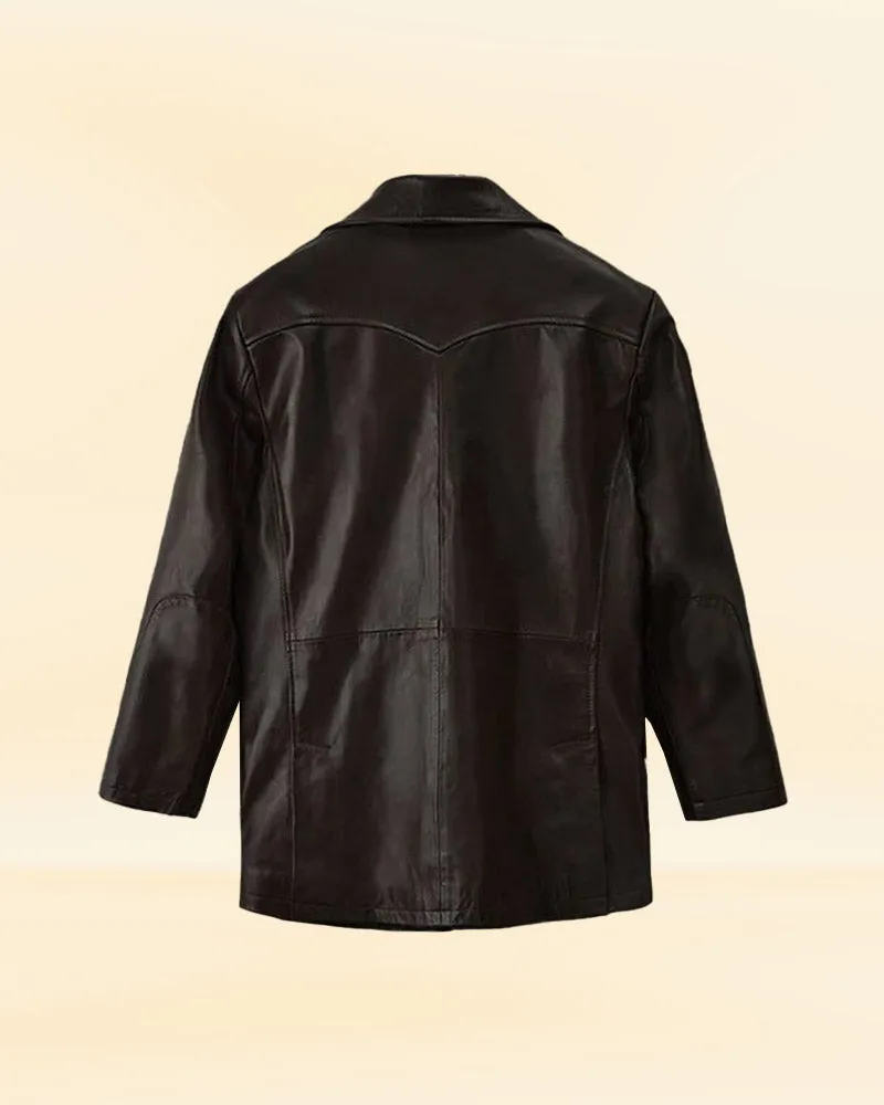 LEATHER TRENCH COAT WORN BY AARON ECKHART IN LOVE HAPPENS | AARON ECKHART LEATHER TRENCH COAT