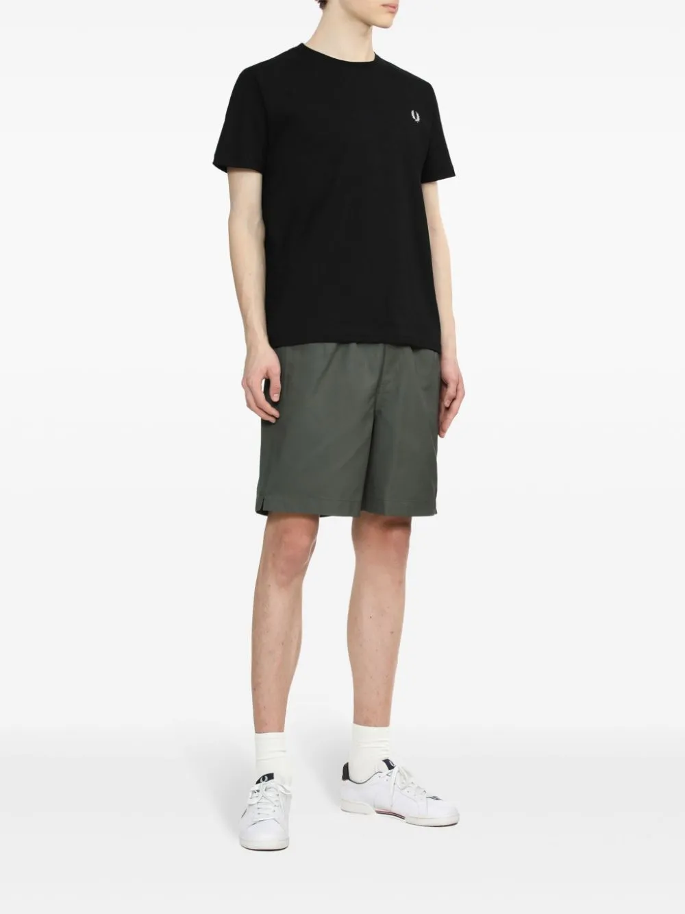 logo-embroidered cotton T-shirt
